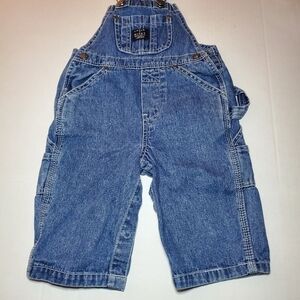 Lakin McKey Boy Girl 12M Denim Bib Overalls Carpenter Farm Ranch Toddler Vtg.